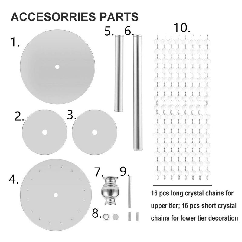 NUPTIO 2 Pcs 23.75 inches Tall Crystal Metal Vase Flower Stand Holders Wedding Centerpiece Chandelier for Reception Tables Wedding Supplies - Image 3
